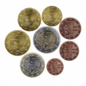 Luxembourg - Série 8 pièces 1ct à 2euros (UNC) - Réf.231